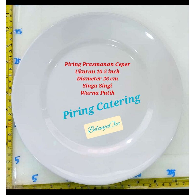 Piring Prasmanan Melamin 10 inch Singa Singi 1Lusin (12 Pcs) / Piring Ceper Catering