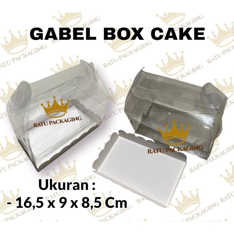 

[10PCS] RATU | Box Gable Mika Cake 16.5x9x8.5Cm / Kotak Hampers Cake Kue / Box Mika Kue Souvenir Cupcake Muffin
