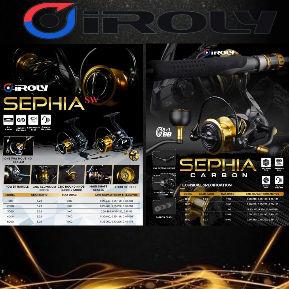 KODE M98T Reel Iroly Sephia carbon SW  iroly sephia SW