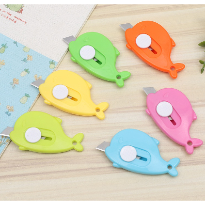 

SALE ⚡ Pisau Cutter Mini Model Awan & Dolphin / Alat Potong Kertas Plastik Unboxing Paket Perlengkapan ATK Sekolah / Pisau mini cutter