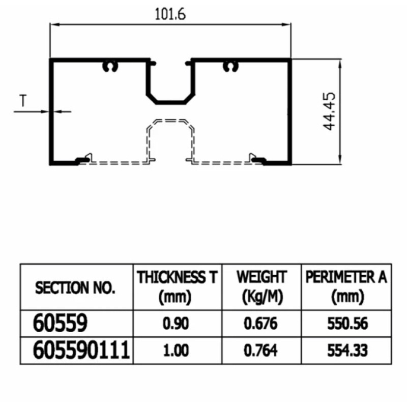 Aluminium Dacon Kusen 4" 60559 Kusen M Sekrup Aluminium Batangan