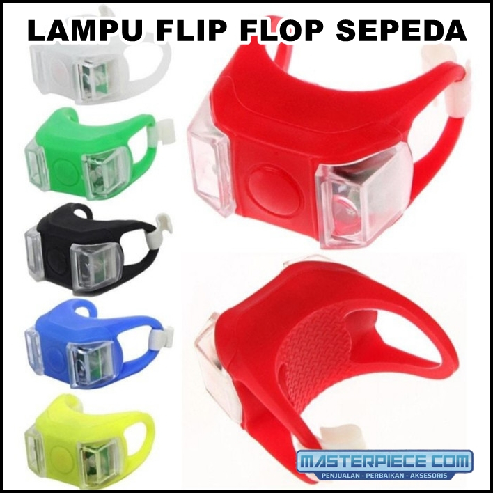Lampu Sepeda LED Depan Belakang Waterproof Lampu 1 Biji/ Lampu karet kelap kelip untuk sepeda