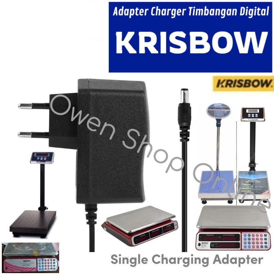 Adaptor Charger KRISBOW Timbangan Duduk Digital KW06-579 Adapter Tera Adaptor
