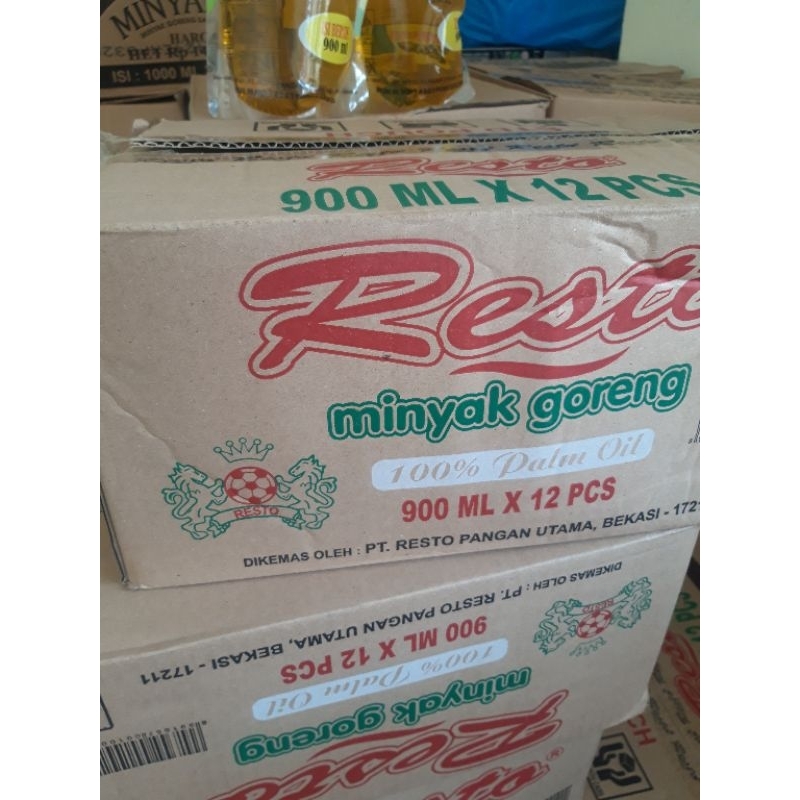 

Minyak Resto pouch 900 ml /minyak goreng per karton isi 12 pcs