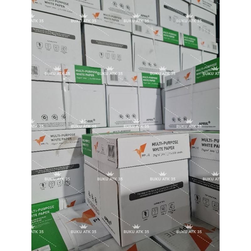 

Kertas HVS Foto Copy / Print TERMURAH A4S 75 PAPERLITE 1 karton (2500 lembar)