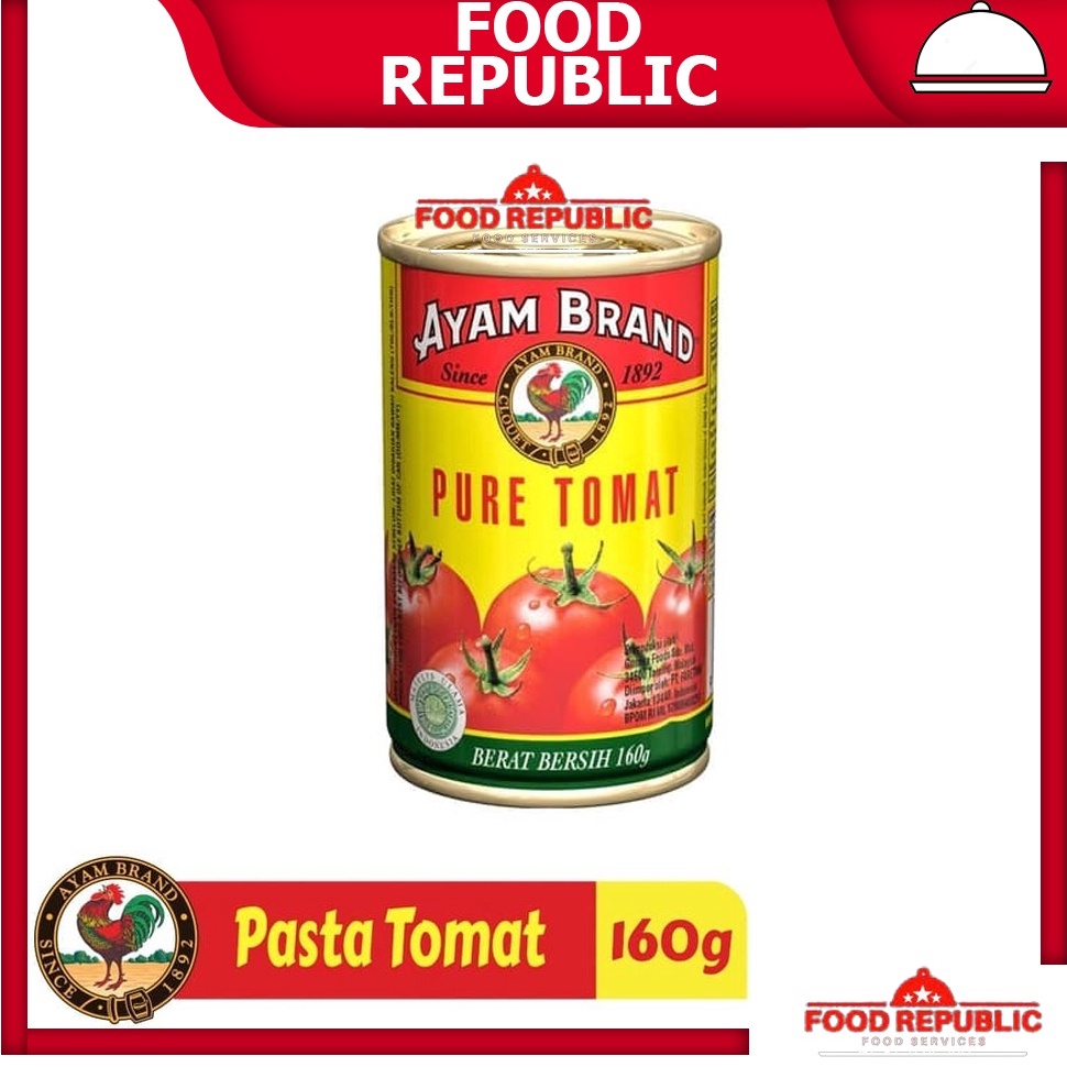 

Produk terbaru AYAM BRAND TOMATO PUREE 16 GR PASTA TOMAT KALENG HALAL NO MSG