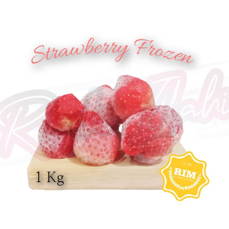 

Best 1 KG Frozen Strawberry GRADE SORTIR BAGUS Beku Asli Ciwidey bandung Grosir Murah