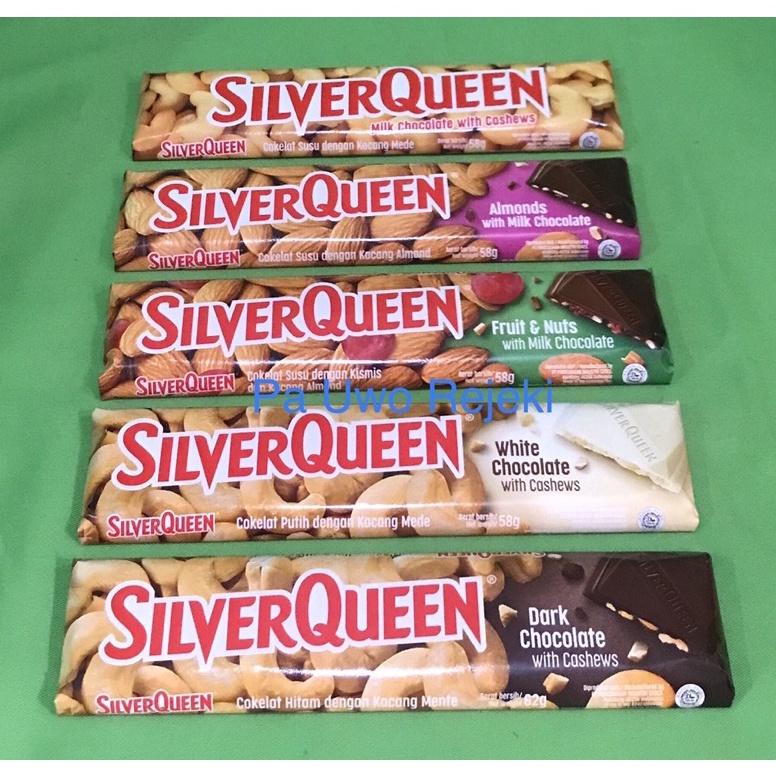 

Buy here Silverqueen 58gr cashew Almond fruitnut dark white