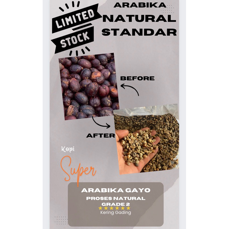 

Green Bean Arabika Gayo natural Standar