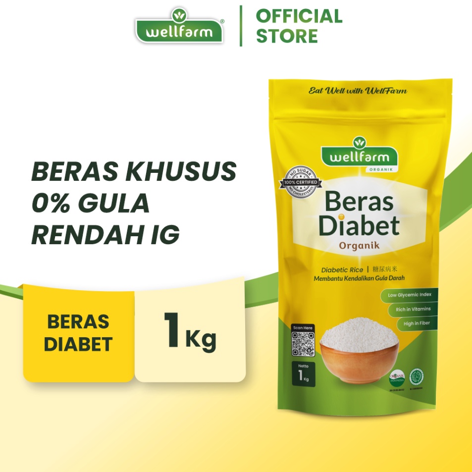 

Pro sale WellFarm Beras Diabetes Organik 1 Kg Beras Diabet Organik Sugar Free