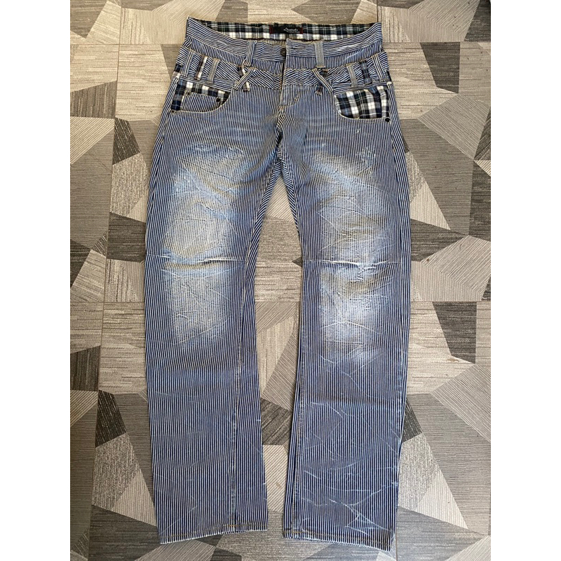 dominate handcrafted jeans double waist