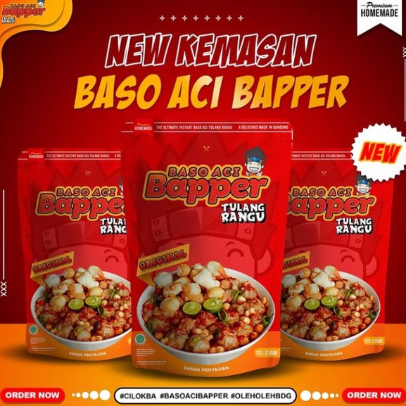 Real produk Baso Aci BAPPER boci Premium  CILOKBA Cilok bapper baso aci Baper baper sambel mercon MelySnack