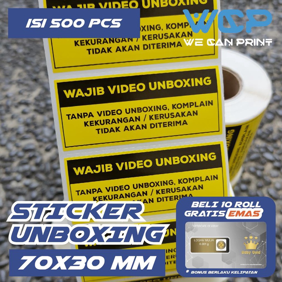 

Dapatkan Sekarang Label Sticker FRAGILE Wajib Video Unboxing Stiker Unboxing Kuning Paket isi 5 pcs