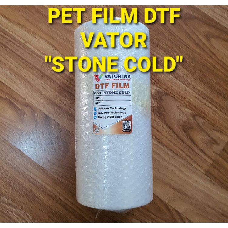 

Dijamin Aman 33cm x 1m PET FILM DTF VATOR STONE COLD Roll Sablon DTF Tinta DTF