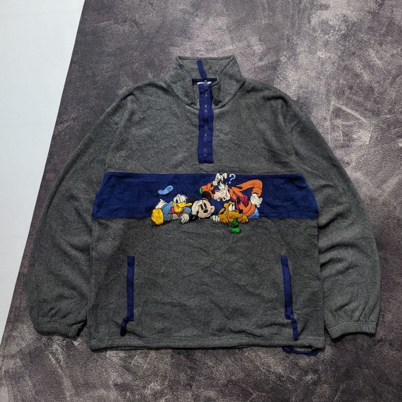 Vintage Disney Half Zip Wool Jacket
