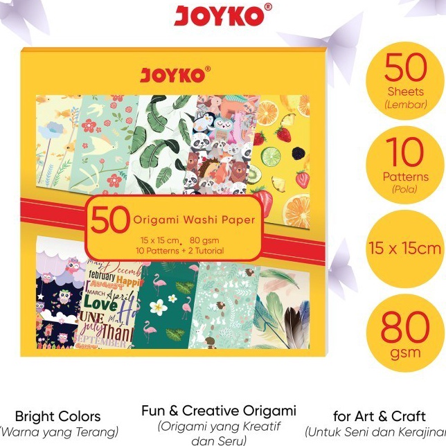 

Produk Termurah Origami Paper Kertas Lipat Seni Joyko OGP33 Mix Pattern 15 x 15 cm