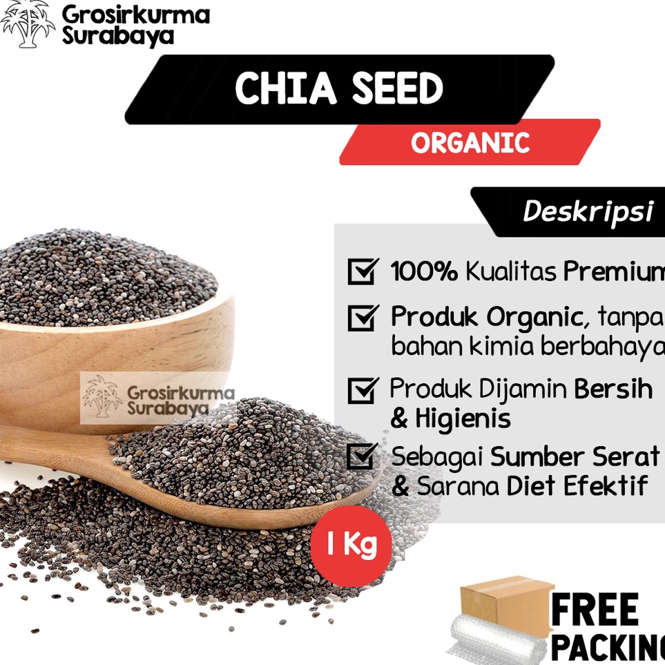 

Barang baru Black CHIA SEED Premium 1kg Bagus Untuk Diet Sehat Ala JSR Antioksidan Dari Mexico Chiaseed Chiaseeds