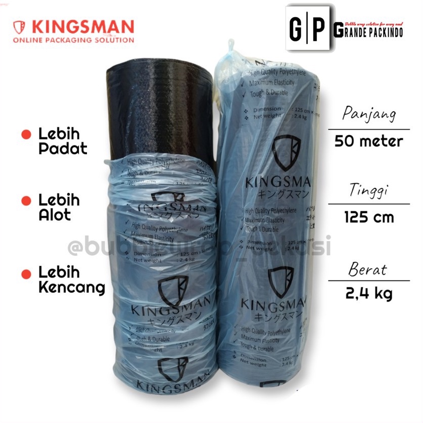 

Specia Sale TERMURAH Bubble Wrap Roll PREMIUM MURAH 125 x 5125cm x 5m Ukuran 24 kg BUBBLE WRAP KINGSMAN 24kg MURAH BERKUALITAS