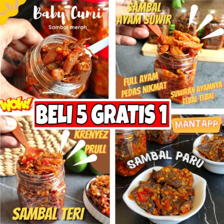 

Penawaran Terbaik PREMIUM Sambal Lauk Cumi Paru Cakalang Roa Asap Ayam Suwir Teri Medan Kecombrang Pete Jengkol Kikil Bawang Terasi Usus