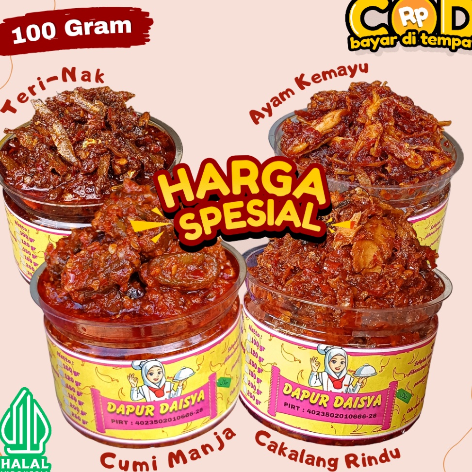 

Limited 1 GRAM SAMBAL CUMI SAMBEL FRESH BABY SOTONG PEDAS SUWIR CAKALANG AYAM TUNA TONGKOL PECEL KACANG TERI SUWIR EATSAMBEL EAT SACHET CIAMIK EATSAMBAL SAMYANG GOCHUJANG HALAL MAKAN MAKANAN CANDU VIRAL KULINER FOOD CEMILAN DIET ASIN SIMPLE JAJAN MENU