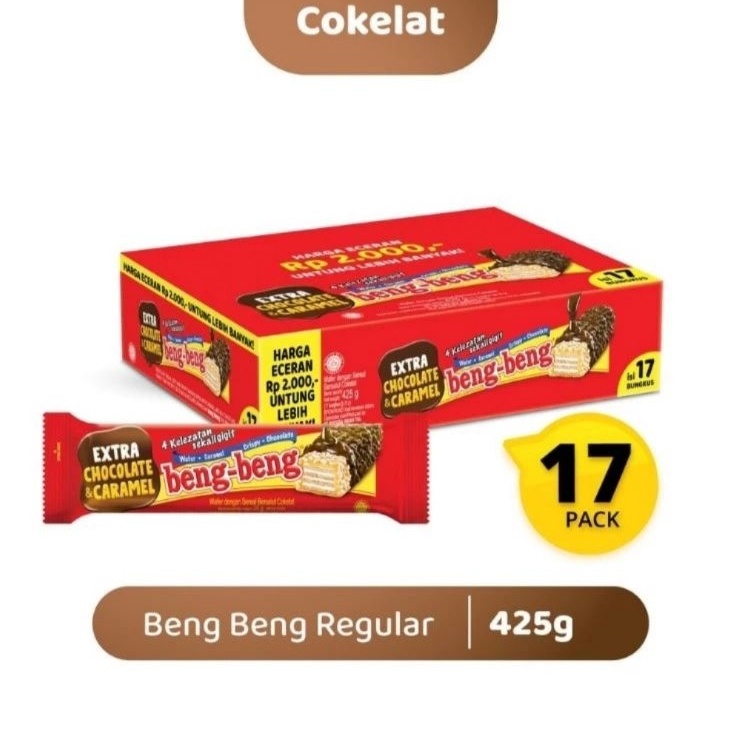 

Dapatkan beng beng regular 1 box isi 17 pcs 25gr