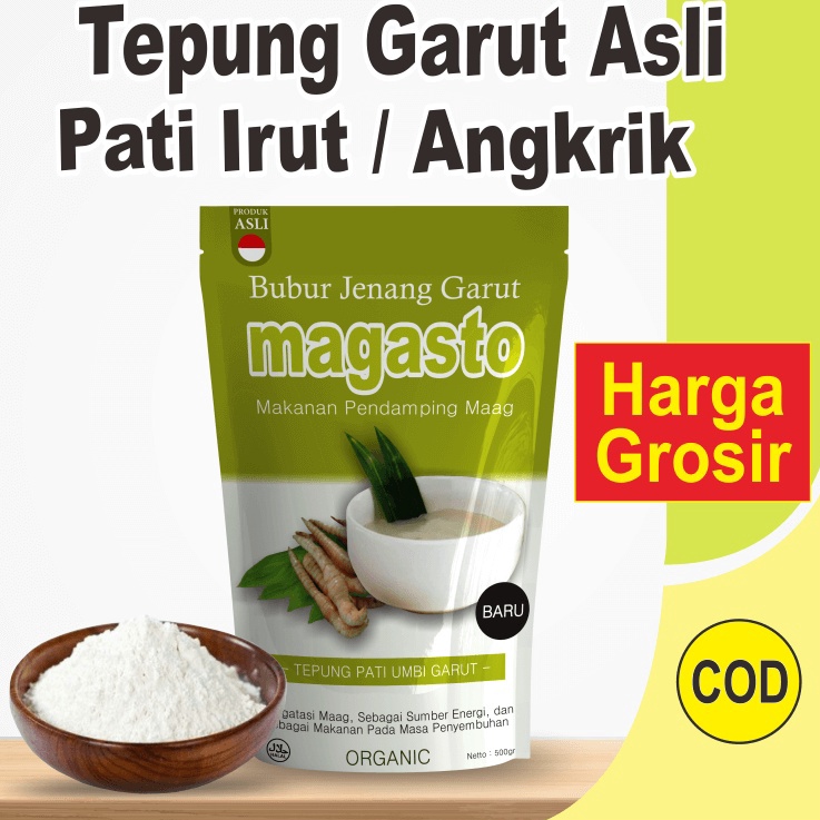 

Harga Max Tepung Garut Obat Asam Lambung Tepung Angkrik Pati Garut Pti Irut Asli Kemasan Pack 25 gram halus