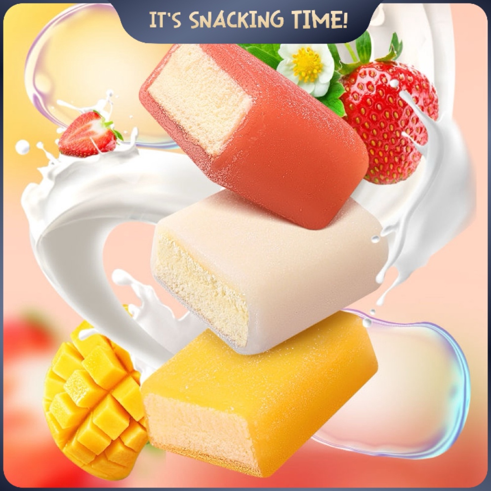 

Hanya untuk anda Snow Cake Mochi Rasa Yogurt Stroberi Mangga Kue Moci Halal
