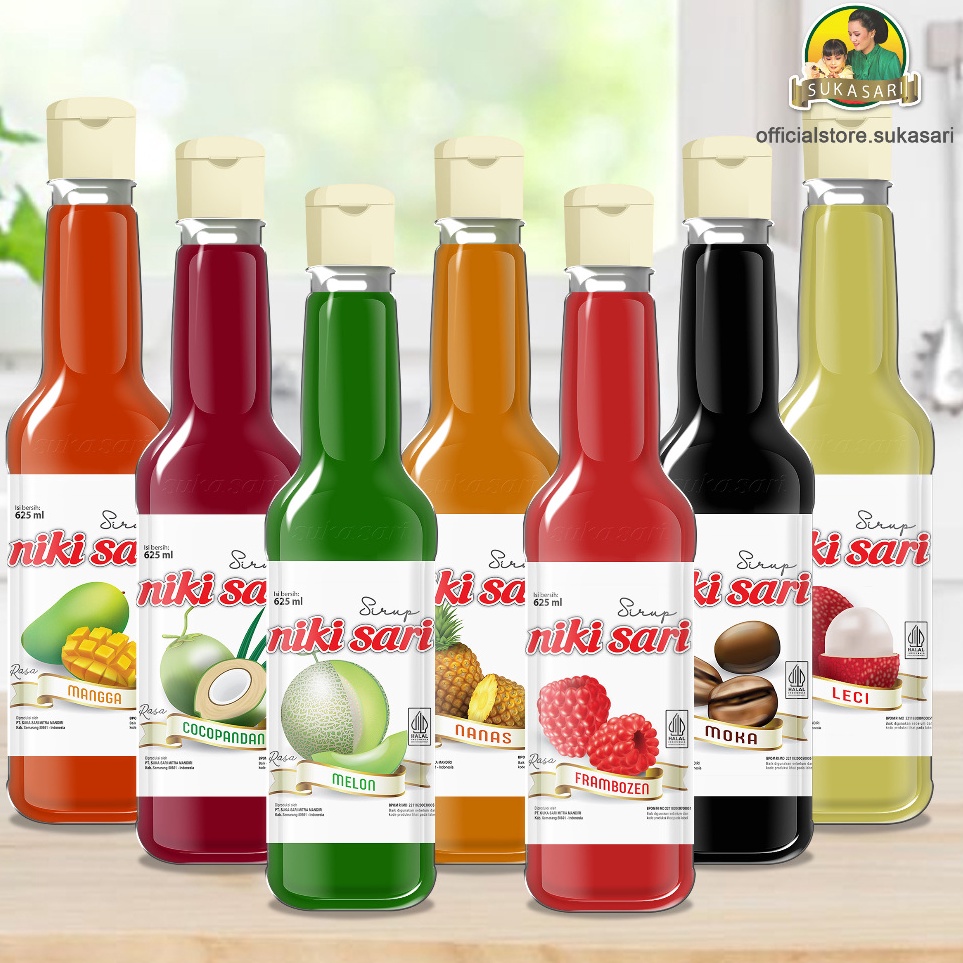 

Super Oke Sirup Nikisari Botol PET 625 ml Halal Varian Rasa Buah Segar