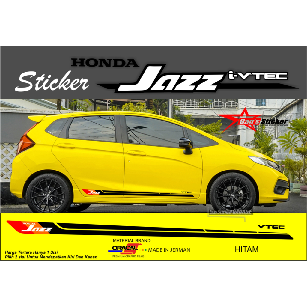 sticker honda jazz rs all new honda jazz aksesoris honda jazz