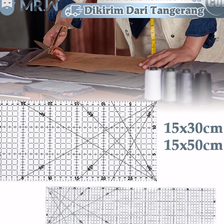 

Kejutan Terbaik Penggaris Jahit Quilting Ruler 15cm X 5cm Penggaris Pola Akrilik Tebal Desain Patchwork Ruler Untuk Alat Jahit