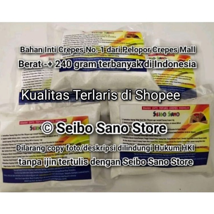 

Buy Now Tepung Bahan Inti Crepes 24 Gr untuk 1 Kilogram Tepung Crepes dari Pelopor Crepes