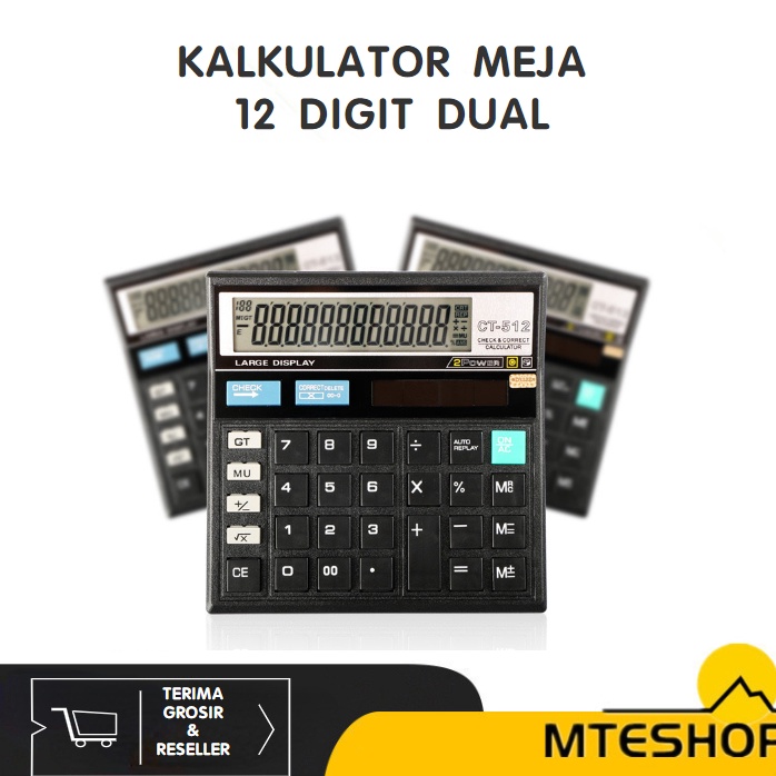 

Obral Menarik MTE Kalkulator Meja 12 Digit Dual Power Layar LCD