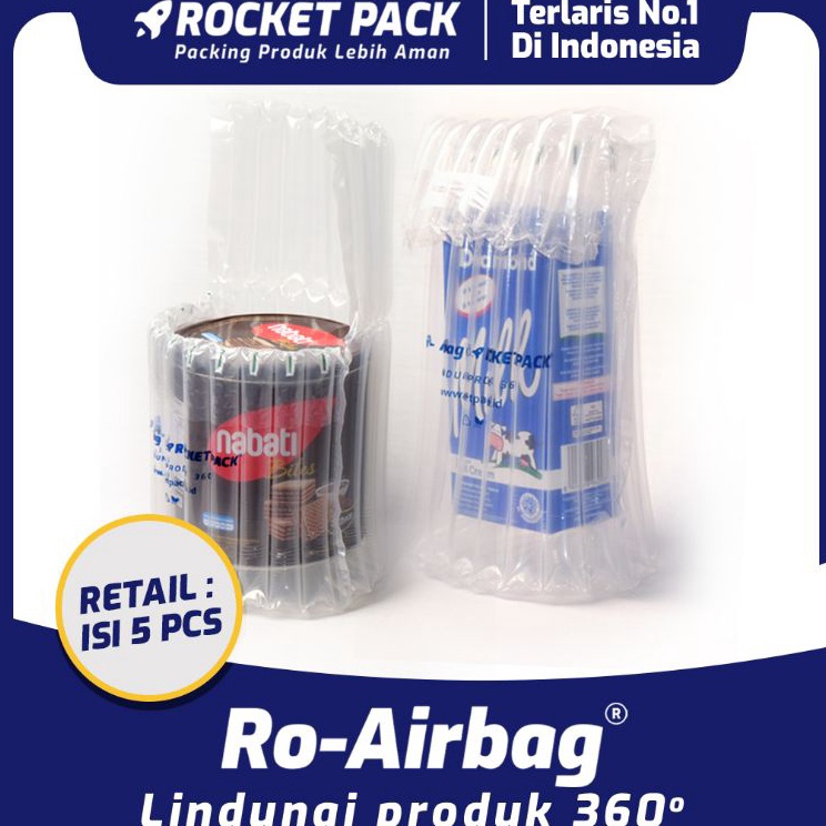 

Promo Termurah Inflatable Air Bubble Cushion Wrap RoAirbag 5Pcs Rocket Pack RETAIL