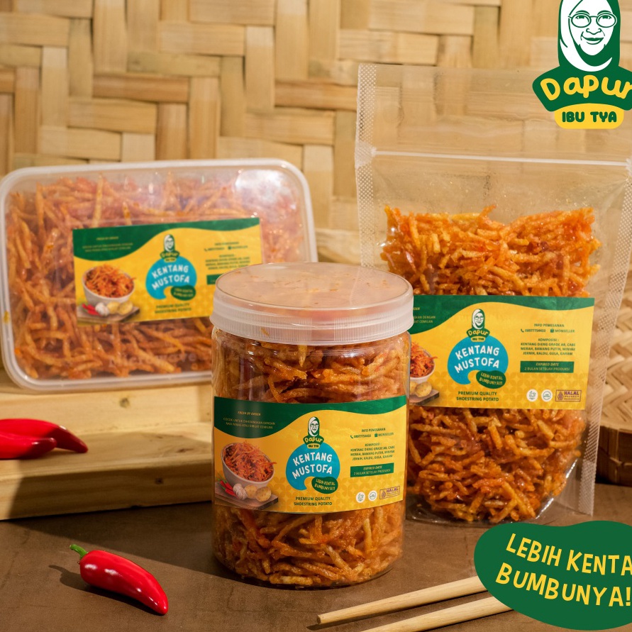 

MEGA SALE Kentang Mustofa Dapur Ibu Tya Homemade Toples 22gr Pedas Manis
