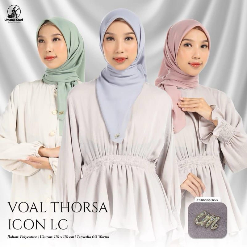 Paket 4 pcs Voal Tryspan Pouch Metal Logo S by UmamaScarves / Hijab Tryspan Stich Original Logo Swar