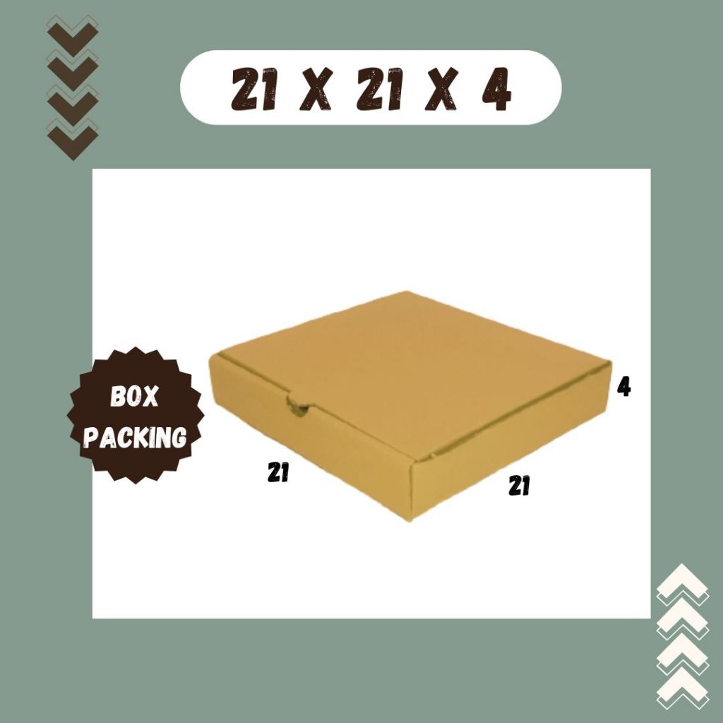 

Box Pizza 21x21x4 LD Coklat | Kardus Pizza | Box Pakaian Baju | Kemasan Kosmetik | Kado | Happy Shop