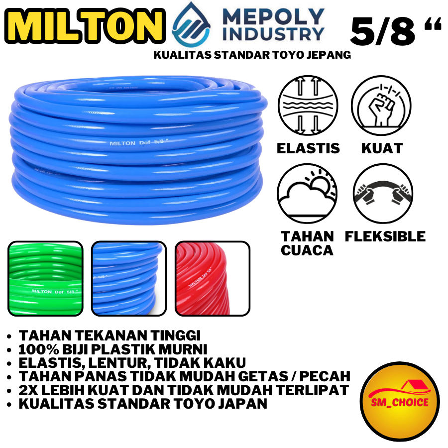 MILTON SELANG AIR BENANG 5/8" MILTON SELANG AIR DOP / DOFF 5/8" SELANG DOP MILTON DOP 5/8