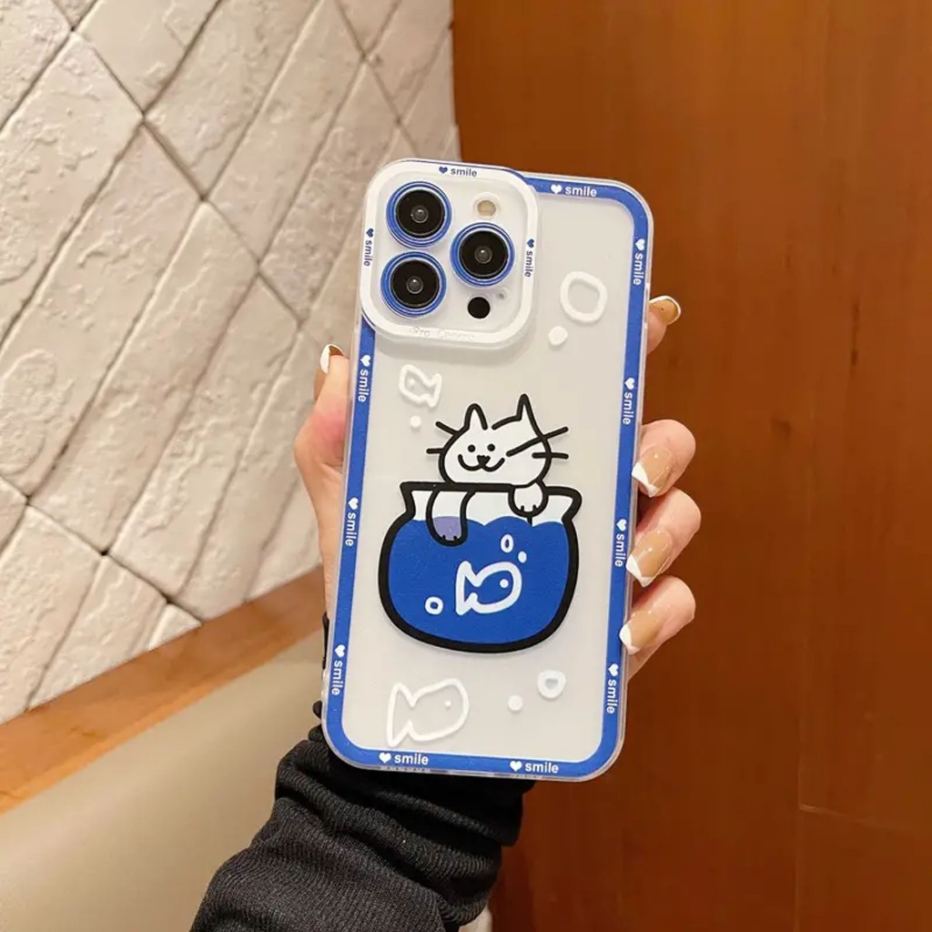 Lovely Cartoon Kitten Pattern Phone Case For ITEL VISION 1 PRO P55 P40 S23 A70 A49 A27 A26 Soft Silicone Transparent Cover