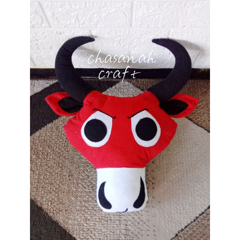 BONEKA KEPALA BANTENG MBERRROT(35 cm)