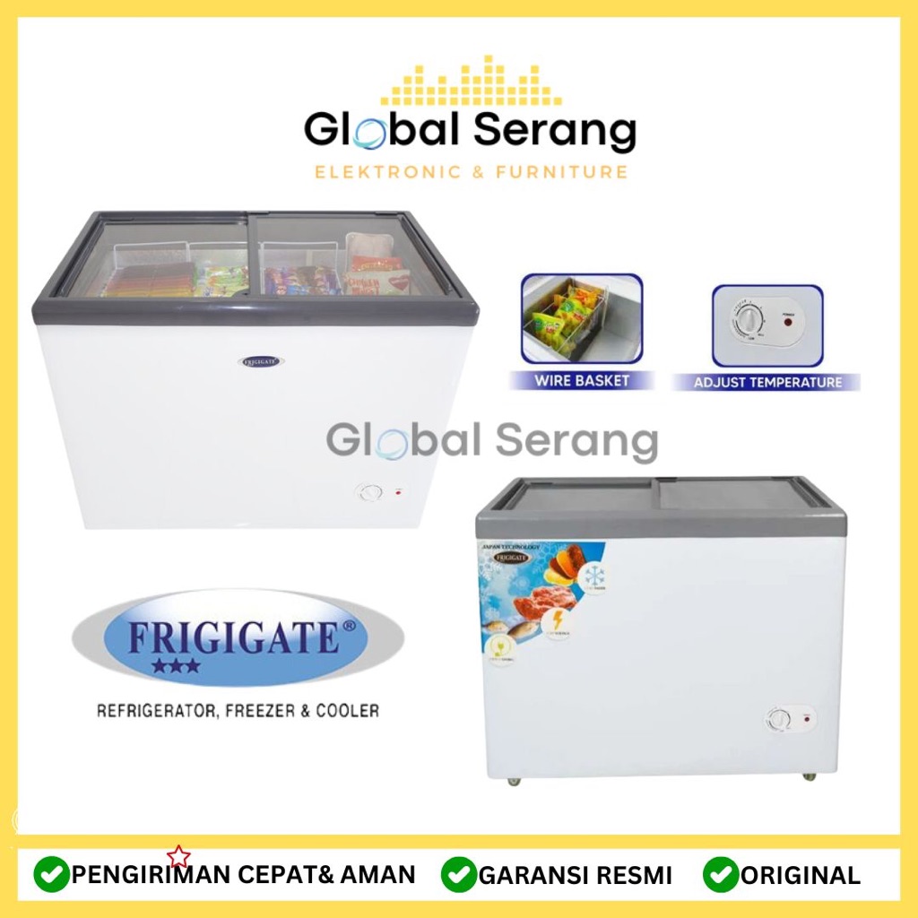 CHEST FREEZER FRIGIGATE 210 / FRIGIGATE 200 LITER KACA | 4 RAK