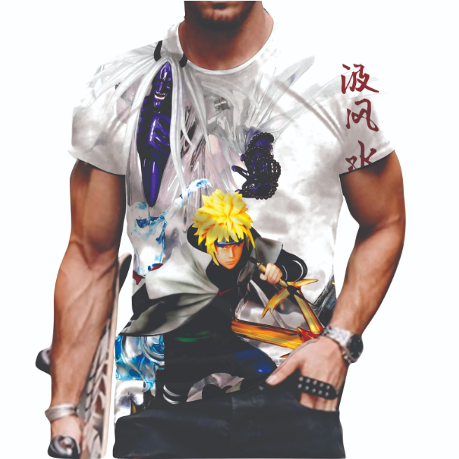 KAOS TAG THAILAND NARUTO MINATO SHIKIFUJIN AOP (ALL OF PRINT) | KAOS CARTOON KARTUN ANIME KOMIK COMI