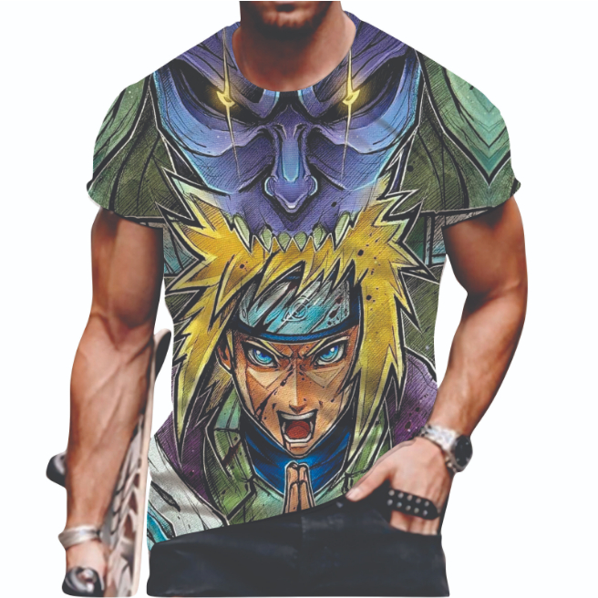 KAOS TAG THAILAND NARUTO MINATO AOP (ALL OF PRINT) | KAOS CARTOON KARTUN ANIME KOMIK COMIC FULLPRINT
