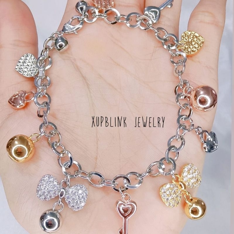 GELANG TANGAN RANTAI WANITA GELANG KUNCI PITA MODEL IMITASI GELANG TANGAN ANTI KARAT