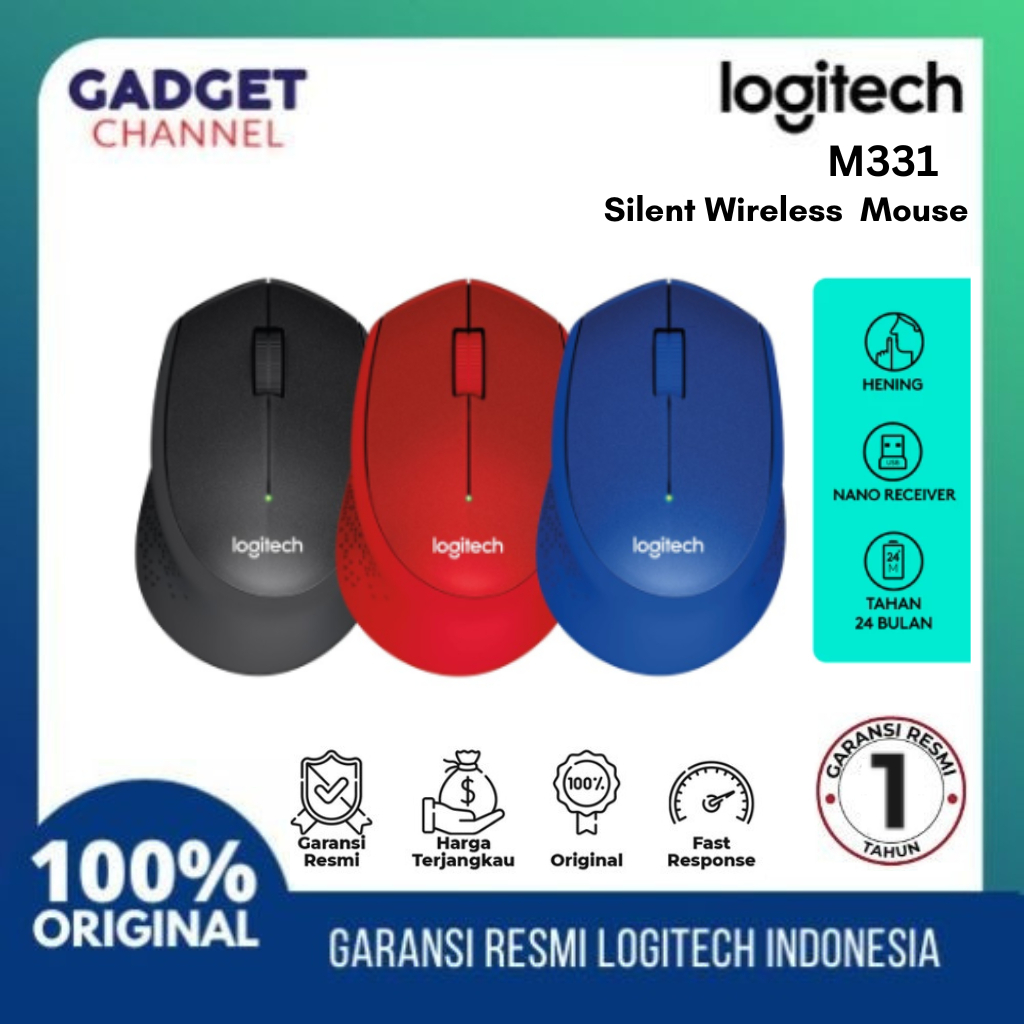 MOUSE WIRELESS LOGITECH M331 SILENT CLICK