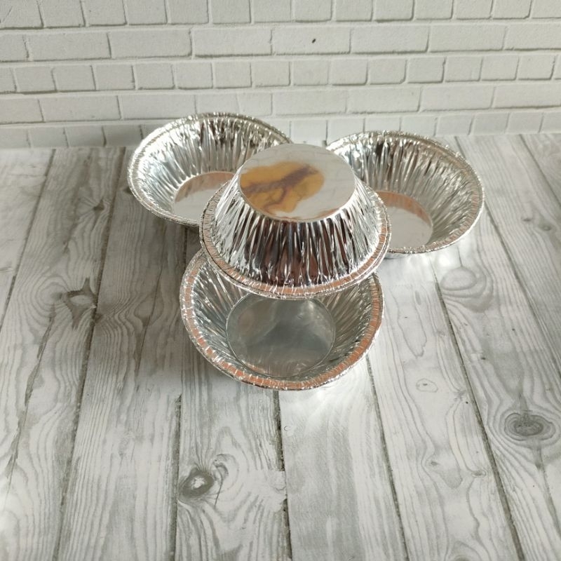 Aluminium foil cup tray bulat