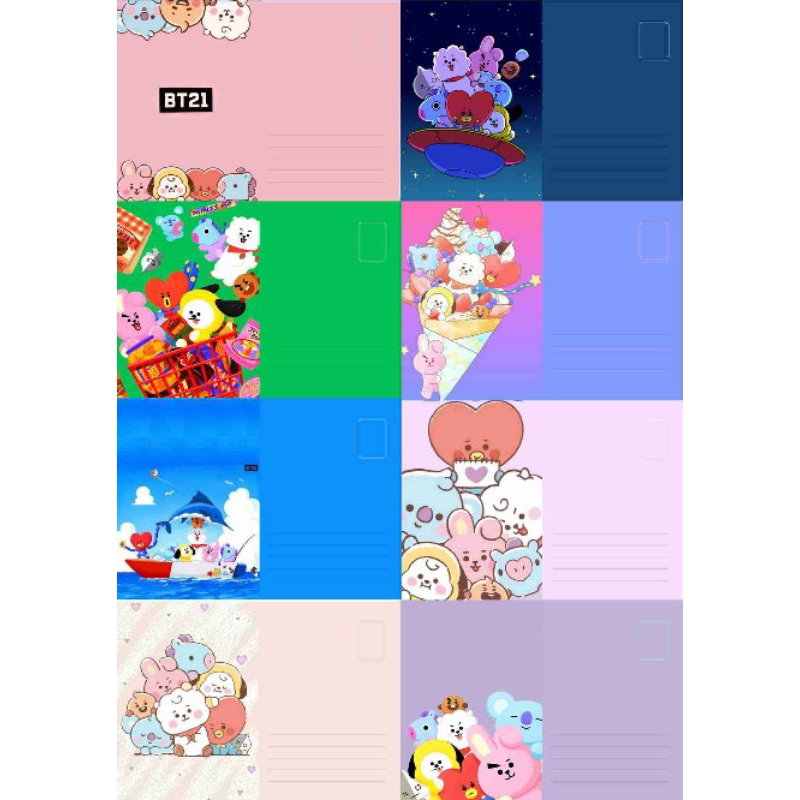 

POSTCARD BT21/POSTCARD BTS/POSTCARD SURAT/POSTCARD LUCU