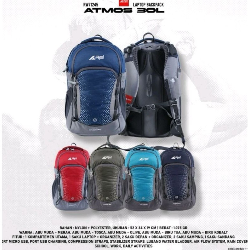 Tas Ransel Atmos 30L Arei Outdoorgear