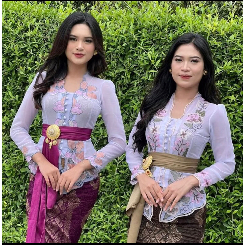 WKB || Kebaya jadi bordir bunga || Kebaya bordir kancing || kebaya bordir mawar || Kebaya Bali Moder