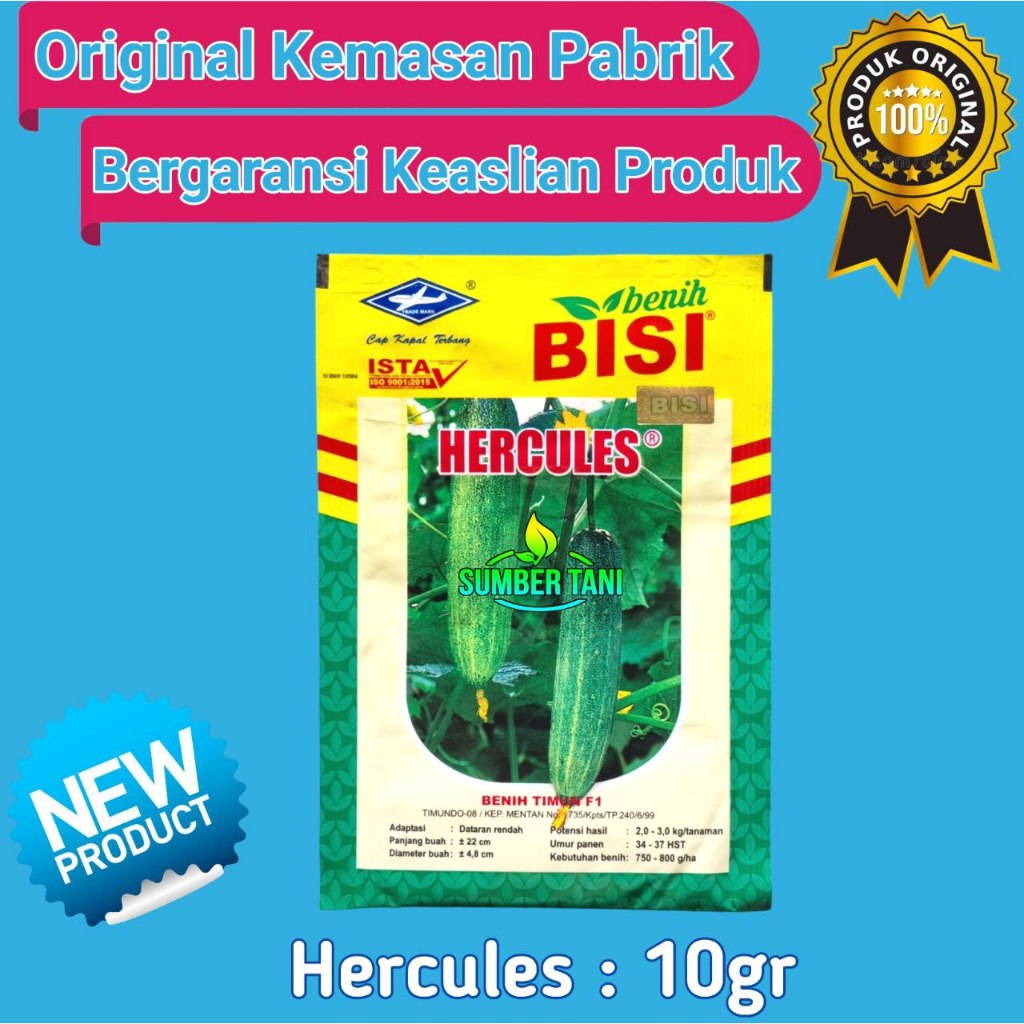 

BENIH TIMUN HIBRIDA F1 | HERCULES | 10 gram | Mentimun Cap Kapal Terbang