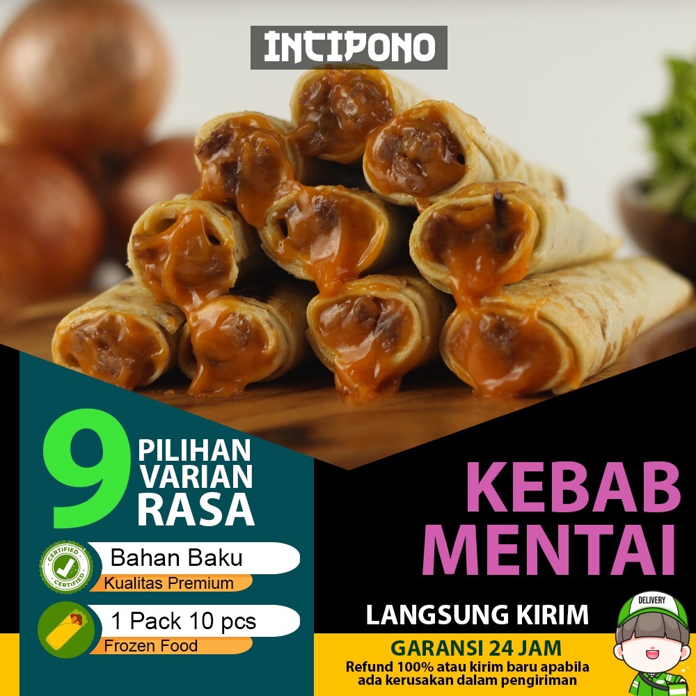 

Incipono Kebab Mentai Mini Frozen 1 Pack Isi 10 Pcs Kebab Daging Frozen Food Halal Premium